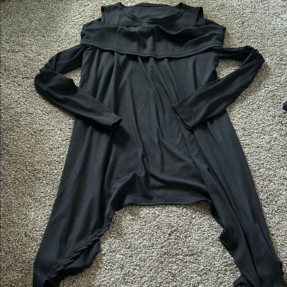 Black Long Sleeve Tunic Top